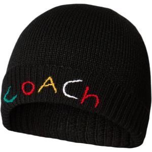 imageCoach Womens Embroidered Beanie with Gift BoxBlack