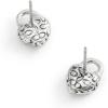 imageCOACH Womens Signature Quilted Broken Heart Padlock Stud Earrings