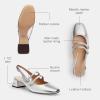 imageCoach Womens Winley Metallic Slingback Mary Jane FlatCharcoalBlack