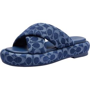 imageCoach Womens Penelope C Sandal in Signature Denim PlatformDeep Blue