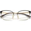 imageCOACH Womens Hc5169 Cat Eye Prescription Eyewear FramesShiny Light GoldBlackDemo Lens