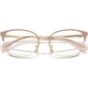 imageCOACH Womens Hc5169 Cat Eye Prescription Eyewear FramesShiny Light GoldPinkDemo Lens