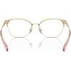imageCOACH Womens Hc5169 Cat Eye Prescription Eyewear FramesShiny Light GoldPinkDemo Lens