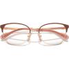 imageCOACH Womens Hc5169 Cat Eye Prescription Eyewear FramesShiny Rose GoldNutmegDemo Lens
