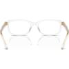 imageCOACH Womens Hc6233u Universal Fit Rectangular Prescription Eyewear FramesTransparent ClearDemo Lens