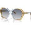 imageCoach Womens Hc8404u Universal Fit Square SunglassesCiderBaby BlueBlue Gradient