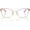 imageCOACH Womens Hc5169 Cat Eye Prescription Eyewear FramesShiny Light GoldPinkDemo Lens