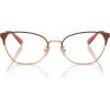 imageCOACH Womens Hc5169 Cat Eye Prescription Eyewear FramesShiny Rose GoldNutmegDemo Lens
