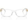 imageCOACH Womens Hc6233u Universal Fit Rectangular Prescription Eyewear FramesTransparent ClearDemo Lens