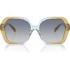 imageCoach Womens Hc8404u Universal Fit Square SunglassesCiderBaby BlueBlue Gradient