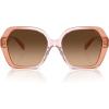 imageCoach Womens Hc8404u Universal Fit Square SunglassesSaddleDusty Rose GradientBrown Gradient