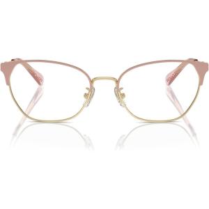 imageCOACH Womens Hc5169 Cat Eye Prescription Eyewear FramesShiny Light GoldPinkDemo Lens