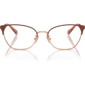 imageCOACH Womens Hc5169 Cat Eye Prescription Eyewear FramesShiny Rose GoldNutmegDemo Lens