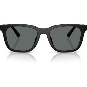 imageCoach Mens Hc8426u Universal Fit Square SunglassesMatte BlackGrey Solid Polarized