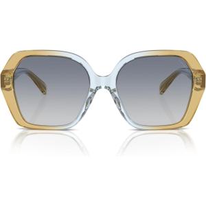 imageCoach Womens Hc8404u Universal Fit Square SunglassesCiderBaby BlueBlue Gradient