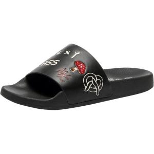 imageCoach Womens Udele Sport Slide with Sketch Print PlatformBlack