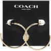 imageCOACH Womens Signature Pave Hoop EarringsCRYSTALGOLD