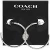 imageCOACH Womens Signature Pave Hoop EarringsCRYSTALRHODIUM