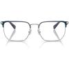 imageCOACH Mens Hc5178 Rectangular Prescription Eyewear FramesSatin SilverNavyDemo Lens