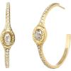 imageCOACH Womens Signature Pave Hoop EarringsCRYSTALGOLD