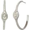 imageCOACH Womens Signature Pave Hoop EarringsCRYSTALRHODIUM