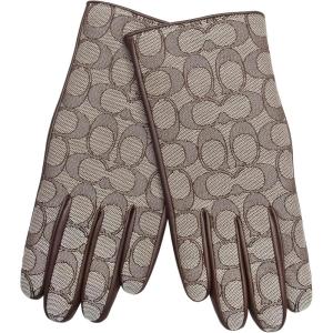 imageCoach womens Signature C Leather Tech GloveOak