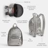 imageCOACH Mens Hall Backpack 22 in Metallic Crinkle Leather Anthracite One SizeAnthracite