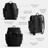 imageCOACH Mens Hitch Backpack in Natural FullGrain Leather Black One SizeBlack