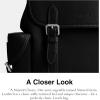 imageCOACH Mens Hitch Backpack in Natural FullGrain Leather Black One SizeBlack