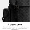 imageCOACH Mens Hitch Backpack in Natural FullGrain Leather Black One SizeCharcoal