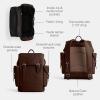 imageCOACH Mens Hitch Backpack in Natural FullGrain Leather Black One SizeMaple