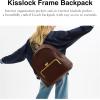 imageCoach Womens KISSLOCK Frame Backpack B4Black One SizeB4Dark Brown