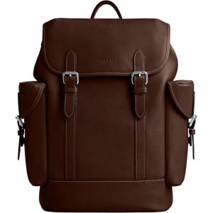 imageCOACH Mens Hitch Backpack in Natural FullGrain Leather Black One SizeMaple