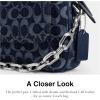 imageCoach Charter Flap Crossbody Bag 24 in Signature Denim Deep Blue