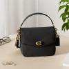 imageCoach Polished Pebbled Leather Cassie Crossbody 19Black