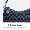 imageCoach Swinger Shoulder Bag in Signature Denim LHDeep Blue Multi