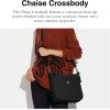 imageCoach Womens Polished Pebble Leather Chaise CrossbodyBlack
