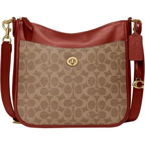 imageCOACH Coated Canvas Signature Chaise Crossbody TanRust