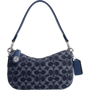 imageCoach Swinger Shoulder Bag in Signature Denim LHDeep Blue Multi