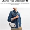 imageCoach Charter Flap Crossbody 18 WhiteBlack Sig