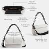 imageCoach Charter Flap Crossbody 18 WhiteBlack Sig