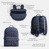 imageCoach Mens Charter Backpack in Signature Denim Deep Blue One Size