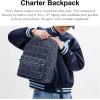 imageCoach Mens Charter Backpack in Signature Denim Deep Blue One Size