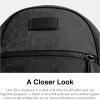 imageCoach Mens Theo Backpack in Signature Jacquard Olive Drab One SizeBlack