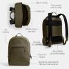 imageCoach Mens Theo Backpack in Signature Jacquard Olive Drab One SizeOlive Drab