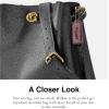 imageCoach Womens Polished Pebble Leather Willow Shoulder BagBlack