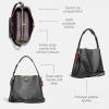 imageCoach Womens Polished Pebble Leather Willow Shoulder BagBlack