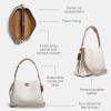 imageCoach Womens Polished Pebble Leather Willow Shoulder BagChalk