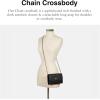 imageCoach Womens Signature Leather Chain CrossbodyBlack