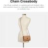 imageCoach Womens Signature Leather Chain CrossbodyTaupe